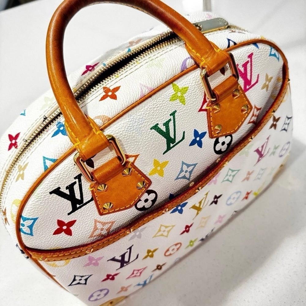 Louis Vuitton Red and Pink Satchel Bag - Picture 7 of 11